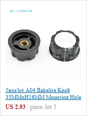 5 шт./лот A04 бакелитовая ручка 33MMxH16MM монтажное отверстие 6 мм для поворотного потенциометра и кодер и поворотный переключатель