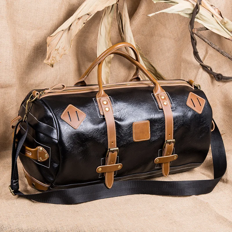 

2019 New Pu Men's Large-capacity Travel Bag Retro-baitao Personal Travel Bag