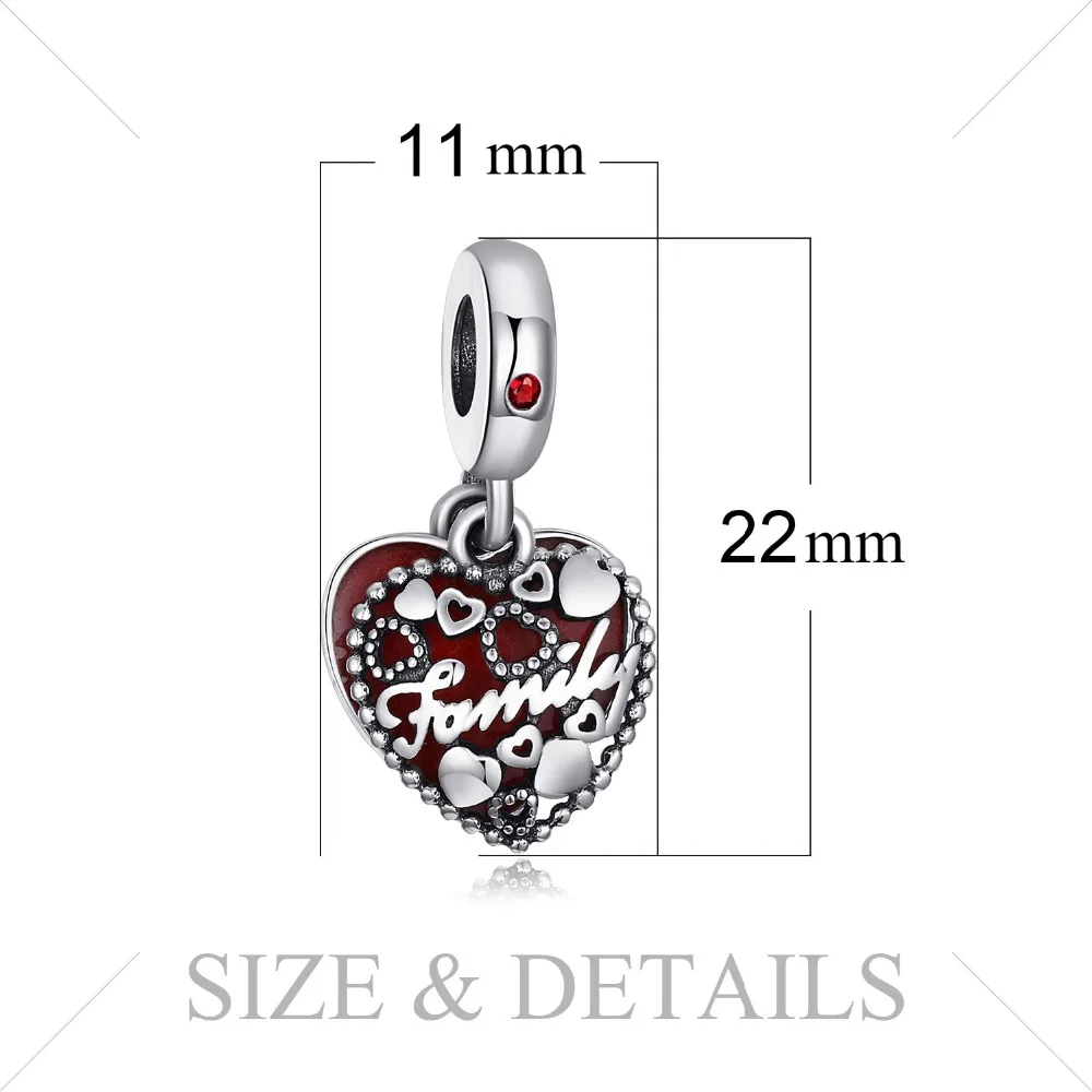 Jewelrypalace стерлингового серебра 925 секрет восхищение красной эмалью бисер Подвески