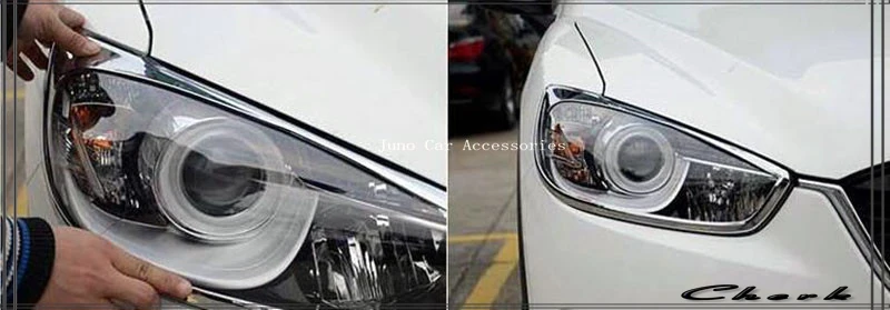 Высокое качество ABS хром для Mazda CX-5 CX5 Автомобильная передняя фара рамка накладка наклейки авто аксессуары