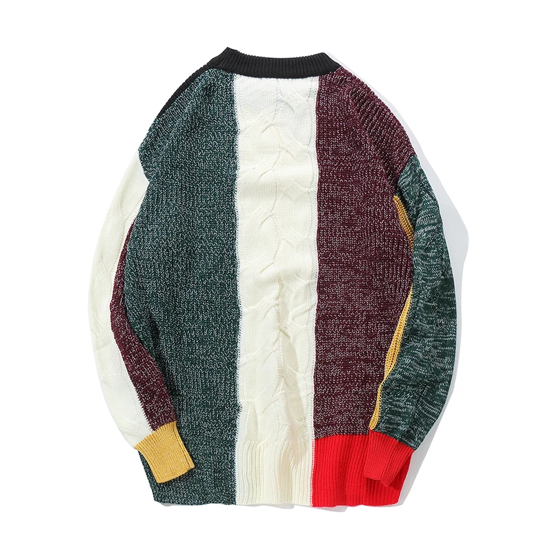 GMANCL осень мужской индивидуальный лоскутный свитер в стиле хип-хоп хлопок свободный уличная одежда негабаритный Мужской Повседневный пуловер с круглым вырезом
