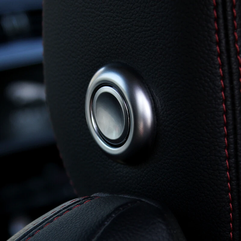 4 pcs For Jaguar XF 2016 2017 XE ABS Chrome Interior Headrest Adjustment Cover Trim Car Accessories