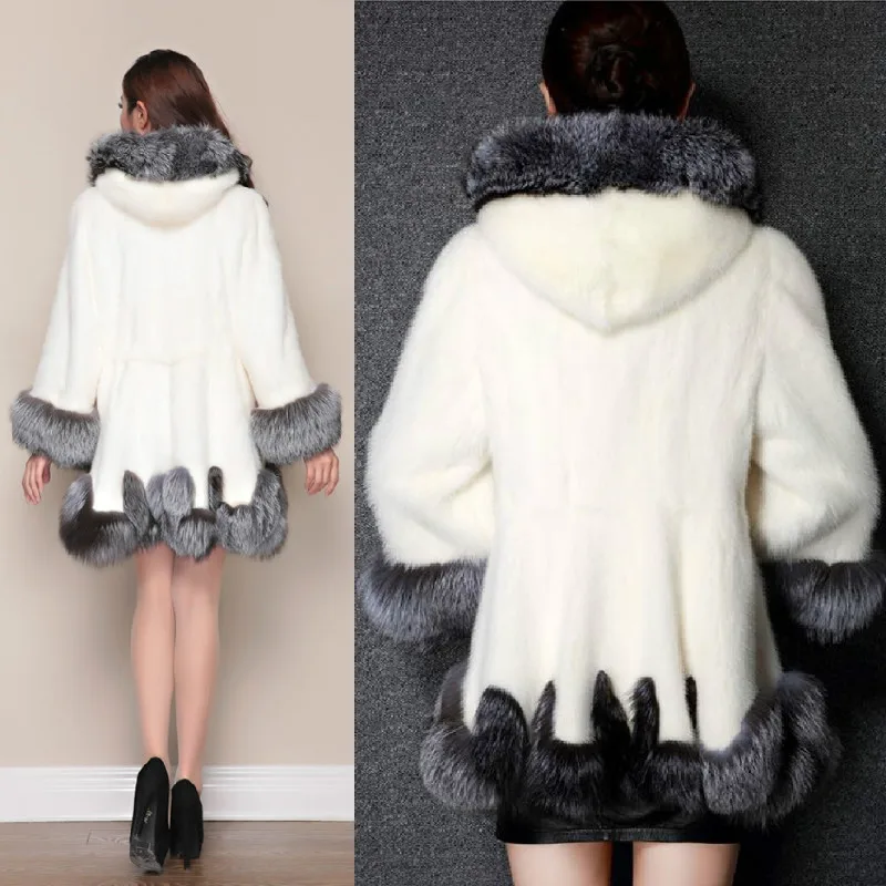 

Of the 2019 new winter long imitation fur coat women's wear