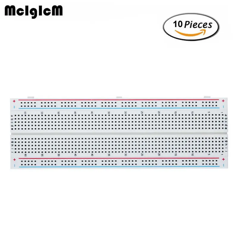 

MCIGICM 10pcs breadboard 830 point Solderless PCB MB-102 MB102 for diy kit