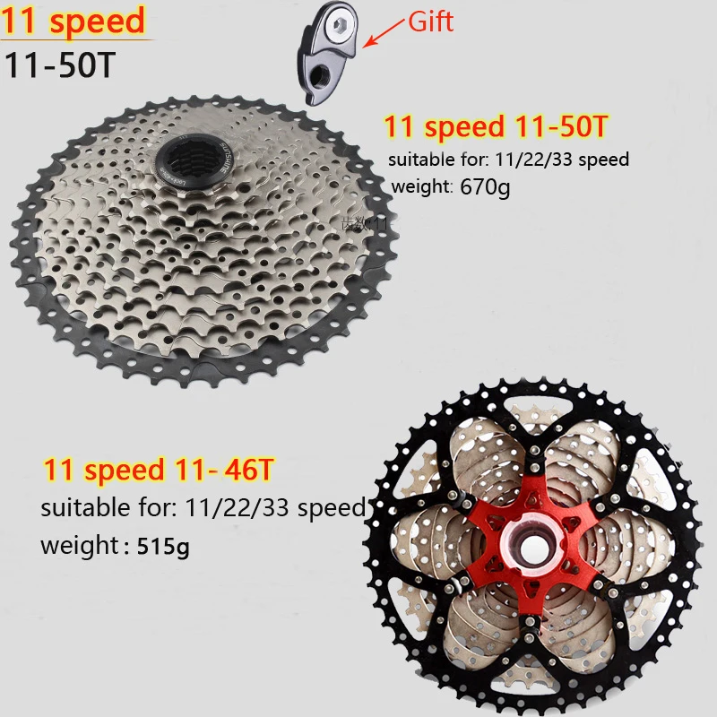 

Bicycle Freewheel 11S 11-46T/11-50T Cassette MTB Moutain Bike 11 Speed Flywheel Sprocket Compatible for Bike Bicycle Parts