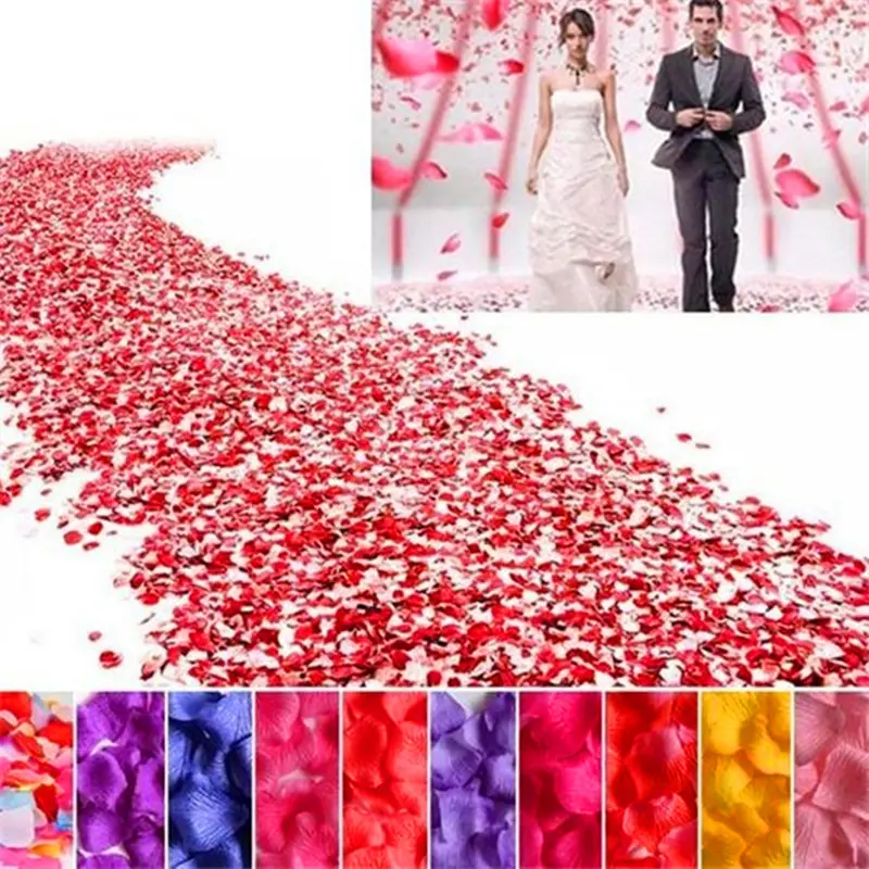 

1000pcs Silk Rose Flower Petals Leaves DIY Handmade manual Artificial flowers petal Wedding Decorations Party Supplies