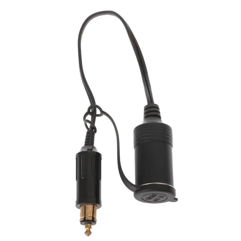 

DC 12V 24V EU Plug For BMW DIN Hella Motorcycle Charger Socket Outlet Convert to Car Cigarette Lighter Adapter Power Lead Cable