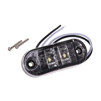 

1PC White Side Marker Clearance Light Lamp Car Truck Trailer Caravan 10-32V