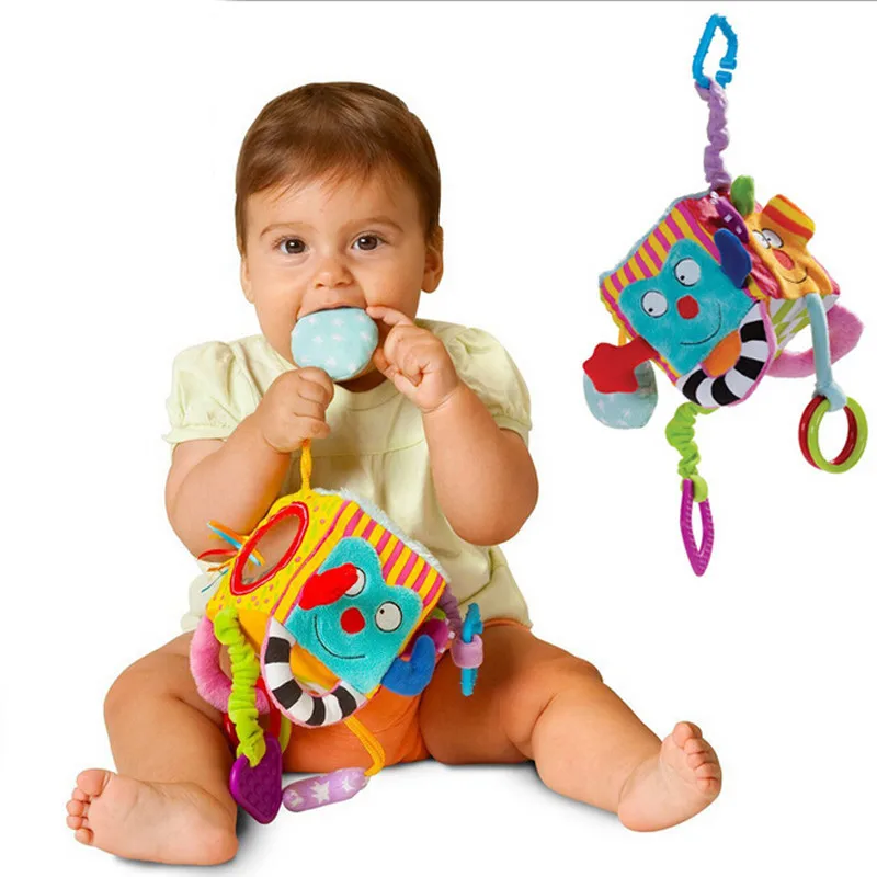 Детские игрушки для новорожденных, передвижные погремушки, 0-12 месяцев, развивающая кровать, коляска, плюшевые мягкие животные, куклы, игрушки для детей