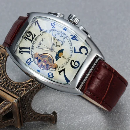 SEWOR Classic Wrap Gold Case Men's Watches Luxury Brand Automatic Watch Calendar Mens Watch Mechanical Black Watch SEWOR Classic Wrap Gold Case Men's Watches Luxury Brand Automatic Watch Calendar Mens Watch Mechanical Black Watch