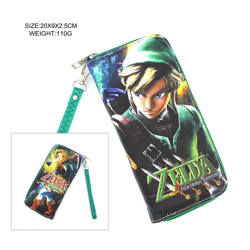 

Anime The Legends of Zelda Long Wallet Men's Leather Purse Colorful Card Holder Money Bag