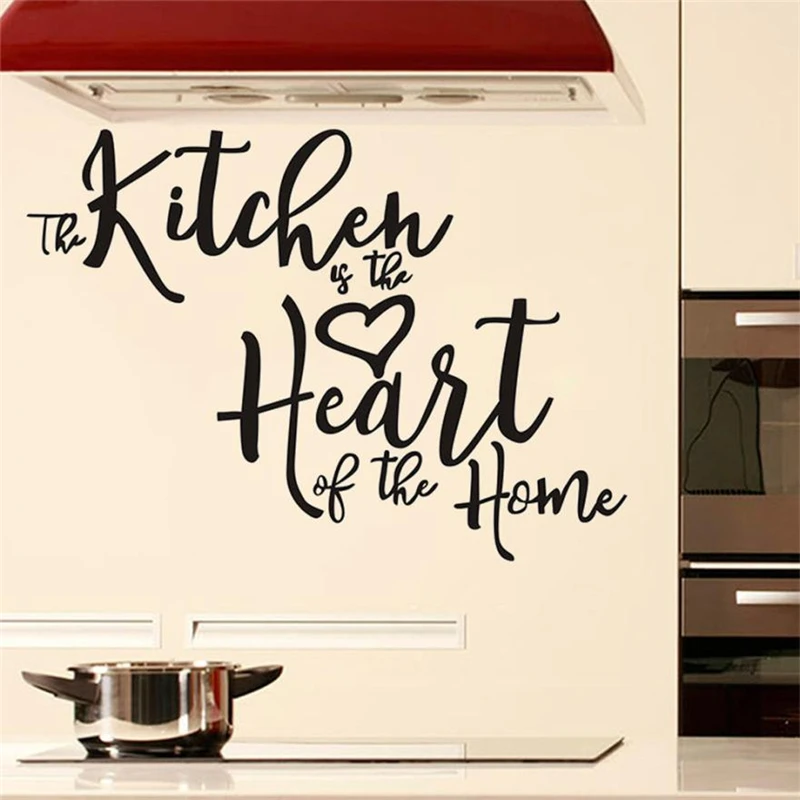 2018 New Creative Kitchen Restaurant Letter Room Window Wall Sticker Mural Decor DecalNon-toxic Removable Wall Sticker C0331#30 02