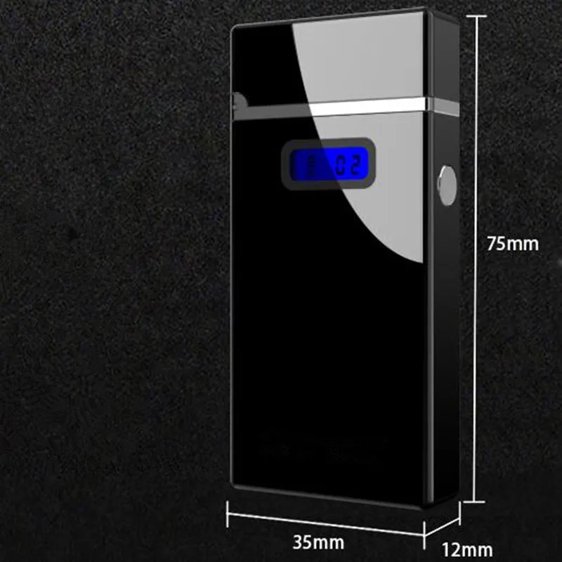 Цифровой дисплей зарядное устройство с фонариком электронная плазменная Зажигалка для курения ветрозащитная без газа Зажигалка для мужчин подарок