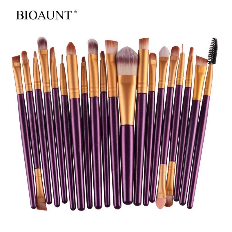 

BIOAUNT 20Pcs Professional Makeup Brushes Set for Face Foundation Eyebrows Eyeshadow Lips & Blushes Beauty Brush Cosmetic Tools