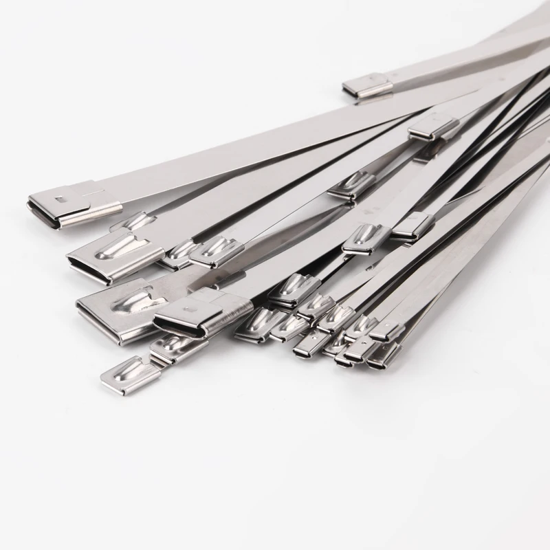 100 36/" Stainless Steel Metal Cable Tie Clamp Strap Exhaust Header Wrap w Tool
