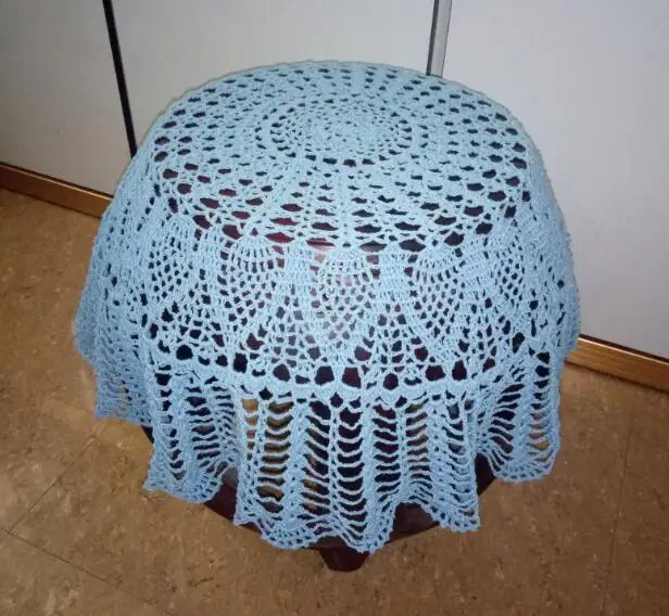 

85X90cm 2019 Hot Handmade crochet white table cloth cover dining lace cotton round coffee tea tablecloth Christmas wedding decor