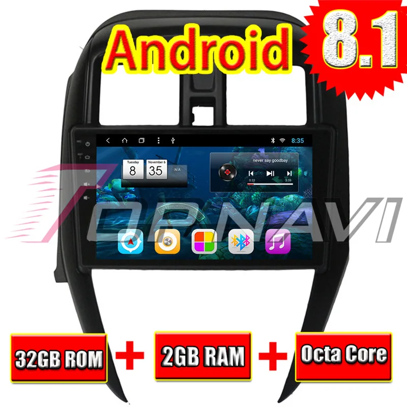 Автомобильный GPS навигатор для Nissan Sunny 2014 2015 2016 Android 8 1 Topnavi автомобильный