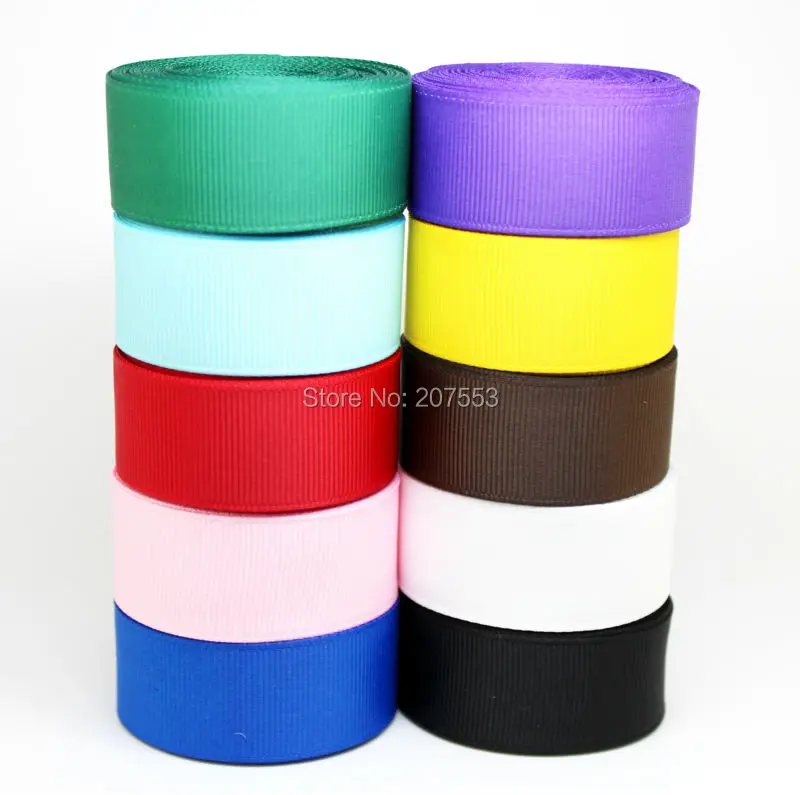50yards 7/8"(inch) 22mm Grosgrain Ribbon Lots for Hair Bows10Color