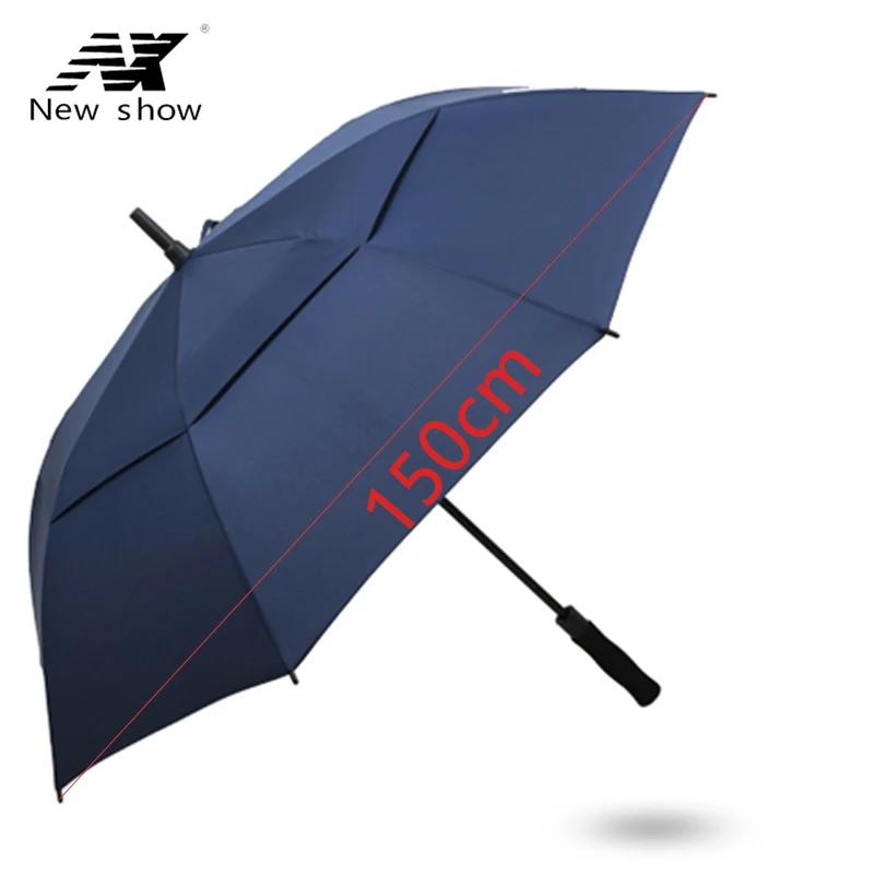 NX креативный большой двухслойный зонт для гольфа 145 см до 150 см, мужской ветрозащитный крепкий длинный зонтик для мужчин, бизнес - Цвет: bule7029