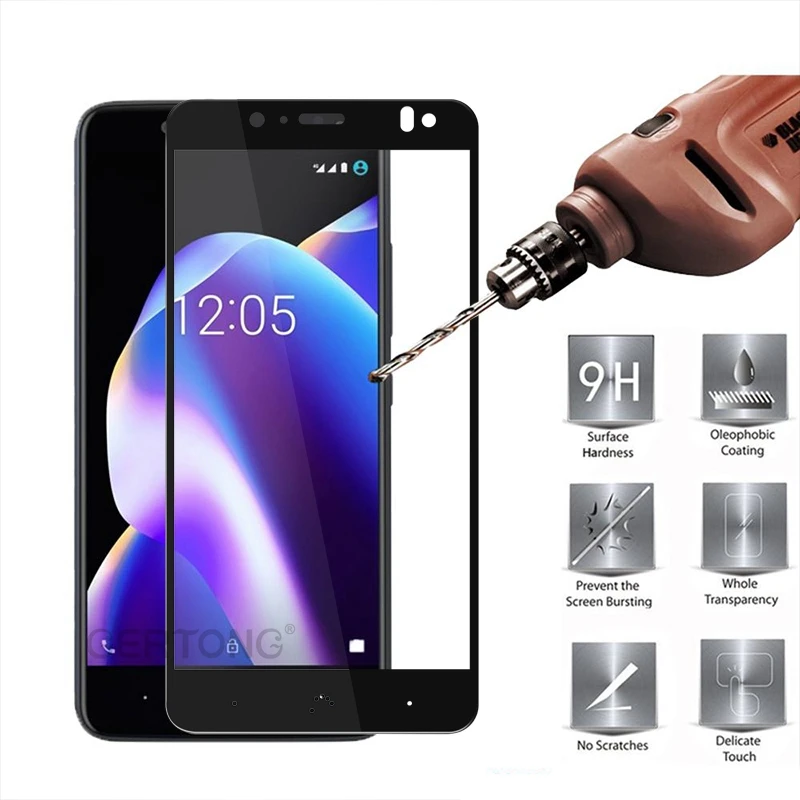 Закаленное стекло GerTong с полным покрытием для BQ Aquaris V Plus U2 Lite ультратонкая