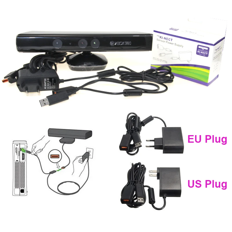 For Xbox 360 XBOX360 Kinect Sensor and Power Adapter KitMovement
