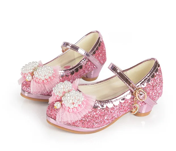 Weonedream/Младенцы Дети принцессы сандалии для девочек Дети Обувь для девочек Свадебные Туфли модельные туфли на высоком каблуке розового и серебристого цвета