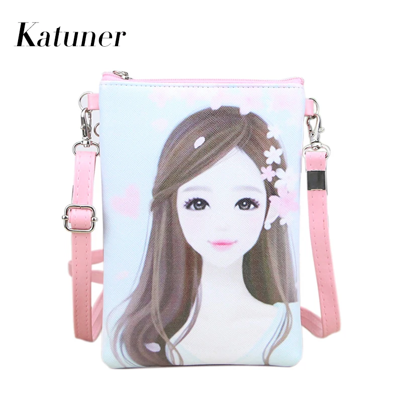 

Katuner Hot Cartoon Printing Bao Bao Bag Female PU Leather Crossbody Bags Women Mini Shouder Bag Purses Bolso Mujer KB077