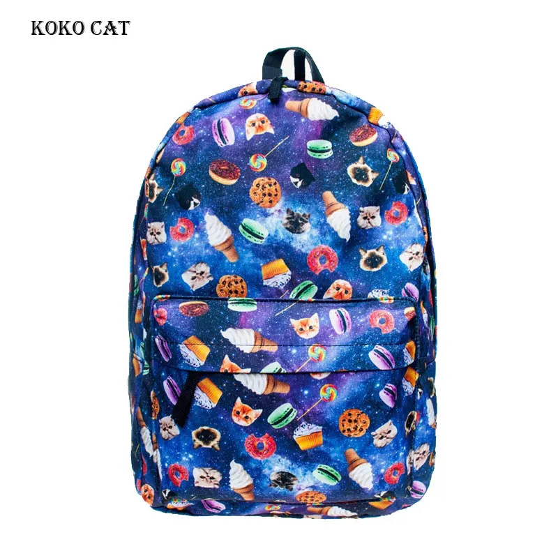 

School Bags 3D Cartoon Printing Backpack Ladies Mini Casual Daily Durable Bags Canvas Daypack Bolsos Mujer Teenagers Boys Girls