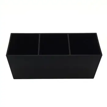 

3-Slot Makeup Brush Holder Acrylic Cosmetics Brush Organizer for Desktop Dresser