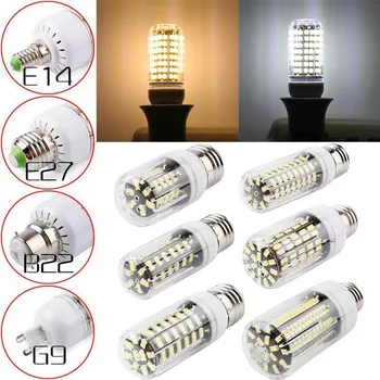 

LED LIght Bulb E27 E14 B22 26W 2500LM 108 SMD 5733 LED Cover Corn Bulb Warm White White AC 110V