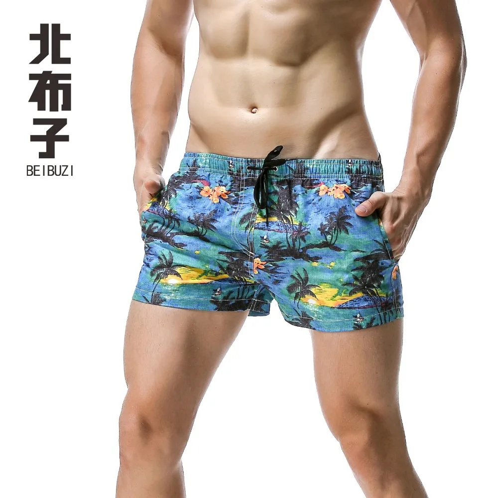NEW Casual Summer Quick Drying Men's Beach Short Surfing Board Shorts Print Sportswear Breathable Pants - 3 Colors Choice | Мужская