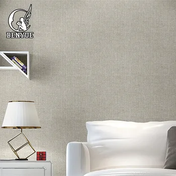 

High Quality Seamless Linen Wallpaper For Home Modern Solid Textile Natural Linen Wallcoverings Wall paper For Living Room