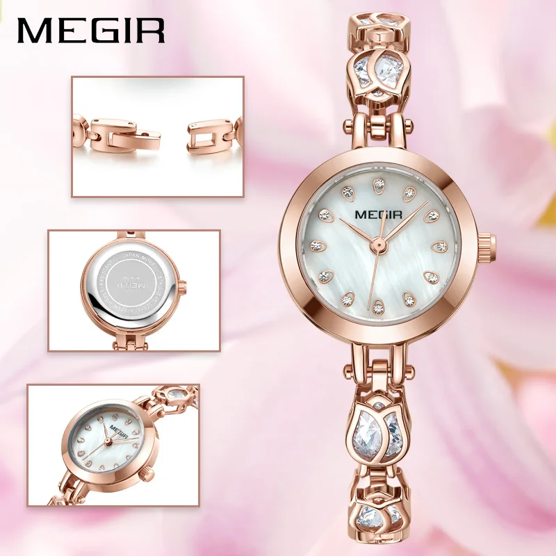MEGIR Quartz Women Watches Top Brand Luxury Ladies Watch Lover Girl Wristwatches Clock Female Relogio Feminino Montre Femme 4198
