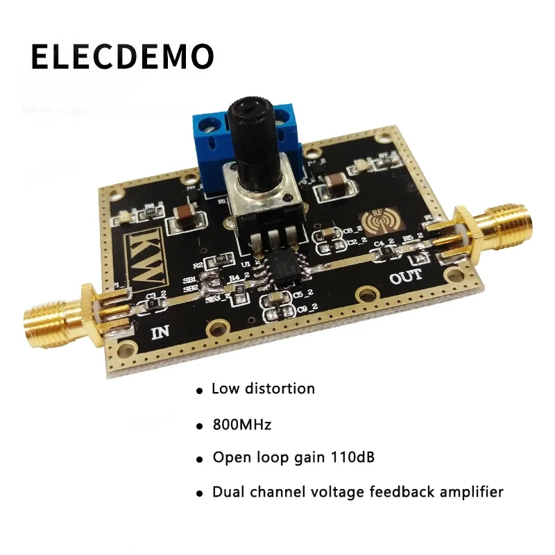 OPA843 Module Dual Channel Voltage Feedback Amplifier Module 800MHz Open Loop Gain 110dB Low Distortion Function 2