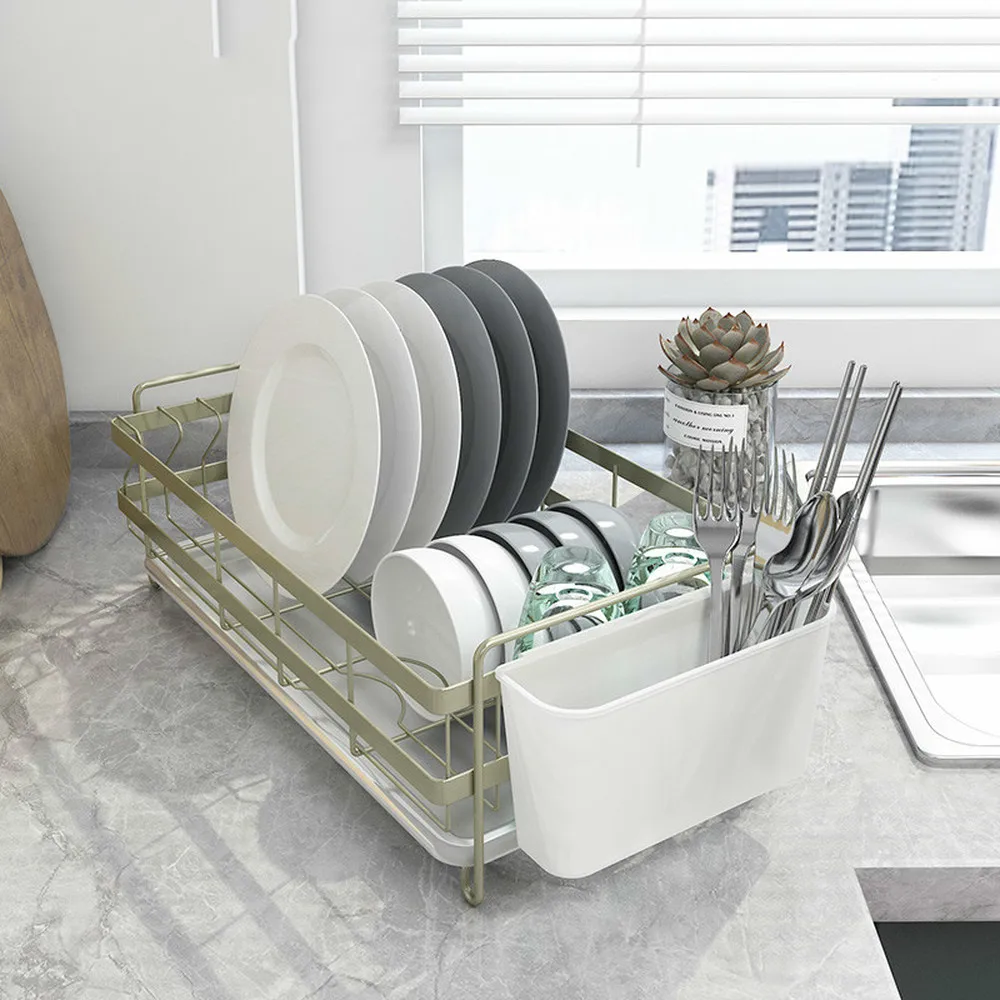  Kitchen desktop storage drain rack wrought iron sink tableware dish WY7121116 - 4000003071359