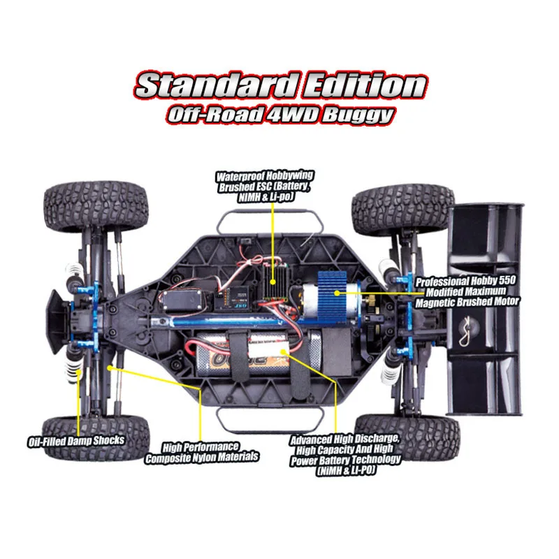 1/8 Бесщеточный 2 4G 4WD RC Электрический радиоуправляемый высокоскоростной гоночный