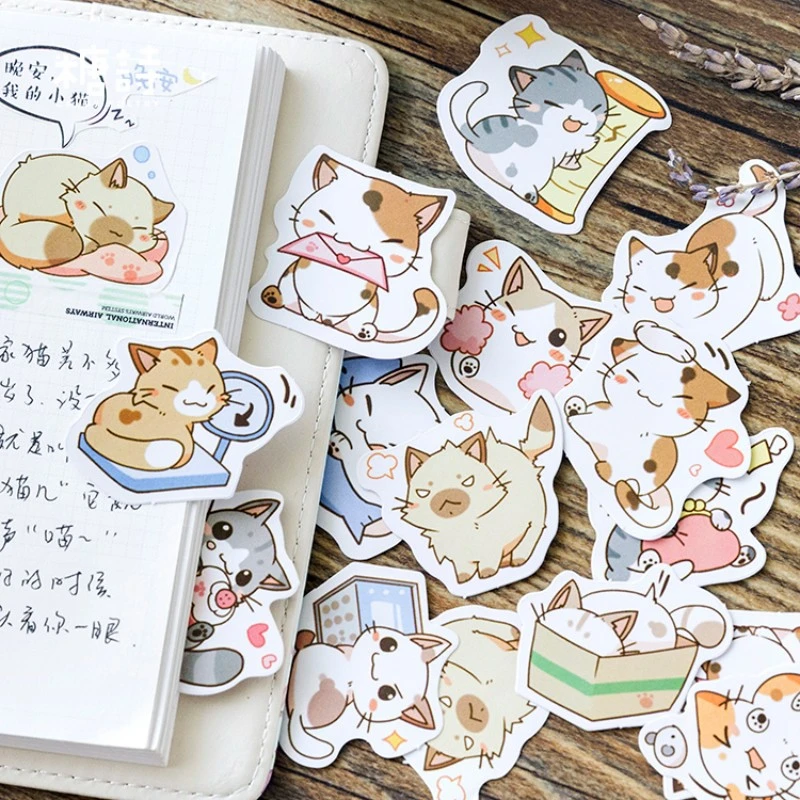 45pcs/lot Stickers Kawaii Cute Cat Stickers For Diy Craft Scrapbooking Sticker 45pcs/lot Stickers Kawaii Cute Cat Stickers For Diy Craft Scrapbooking Sticker