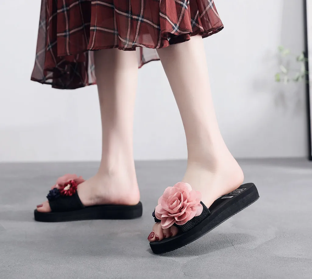 

2019 New Stylish Female-shoe Women Summer Slipper Seaside Vacation Shoe Non-Slip Flat-Bottom Beach Sandal Sapatos novos senhoras