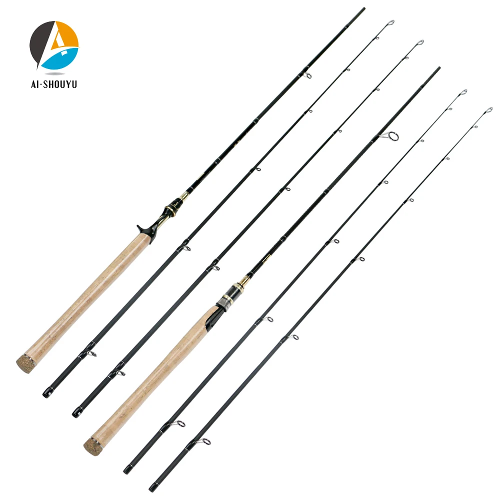 Vara de Isca de Carbono Vara de Pesca Ai-shouyu Nova Potência Fiação Fundição C.w 10-28g 2 Seções Isca m – mh Mod. 1208072