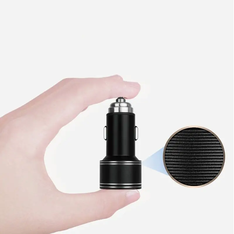  5 V 2.1A Metall Dual USB Auto Ladegerät Led-anzeige Spannung mit Sicherheit Hammer für iPhone Samsu