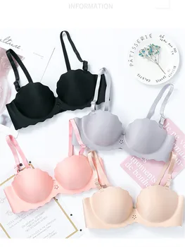 

Sexy Deep U Cup Bras For Women Push Up Lingerie Seamless Bra Wire Free Bralette Backless Plunge Intimates Female Underwear