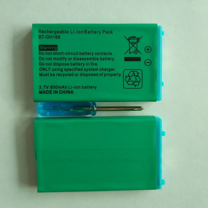 2x850 mAh батарея для NAND GBA SP Gameboy Advance 3,7 V литий-ионные литиевые аккумуляторные батареи с бесплатным инструментом оптом