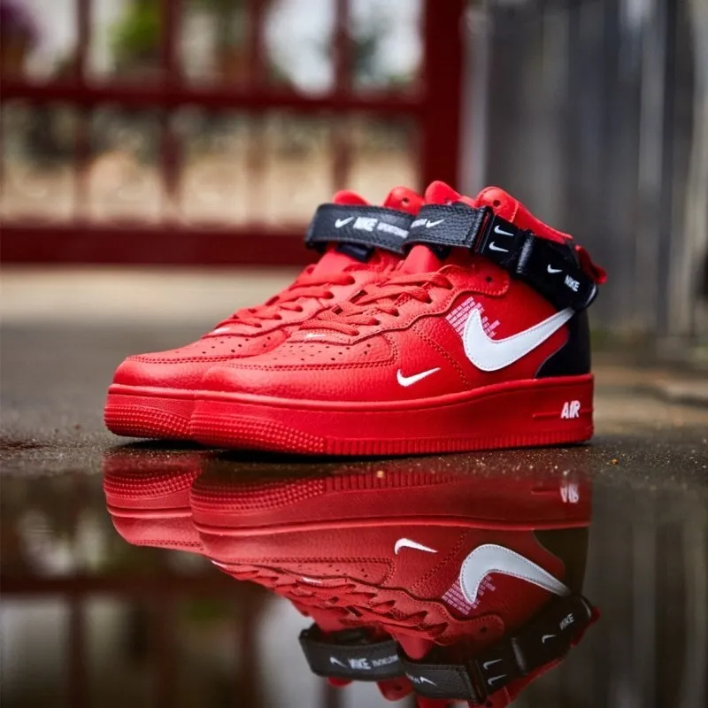 نايك سلاح الجو 1 جديد وصول الرجال التزلج أحذية الأحمر Origianl وسادة هوائية مكافحة زلق رياضية #804609-605 نايك سلاح الجو 1 جديد وصول الرجال التزلج أحذية الأحمر Origianl وسادة هوائية مكافحة زلق رياضية #804609-605