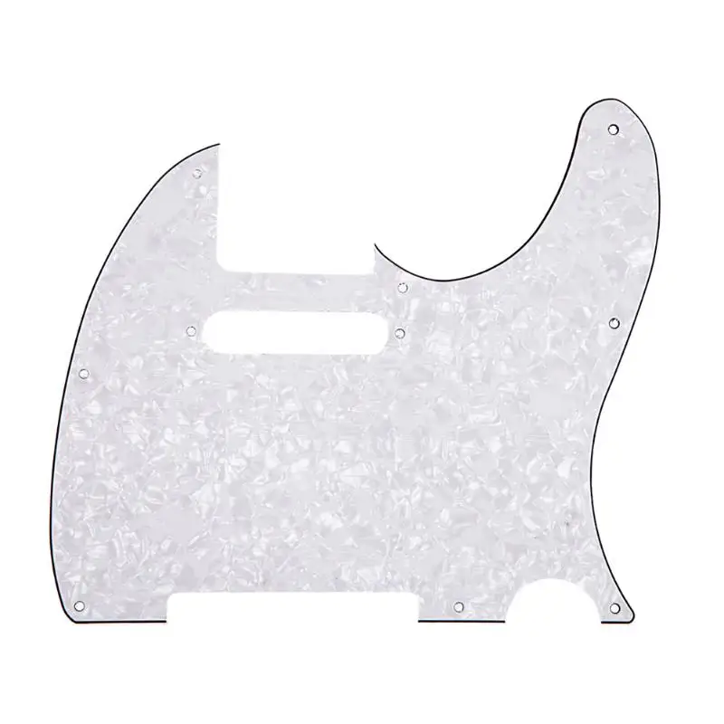 3Ply состаренная перламутровая Накладка для гитары Tele style Гитара Pickguard состаренная белая жемчужина музыкальный инструмент Аксессуары для гитары 7 цветов - Цвет: White Pearl