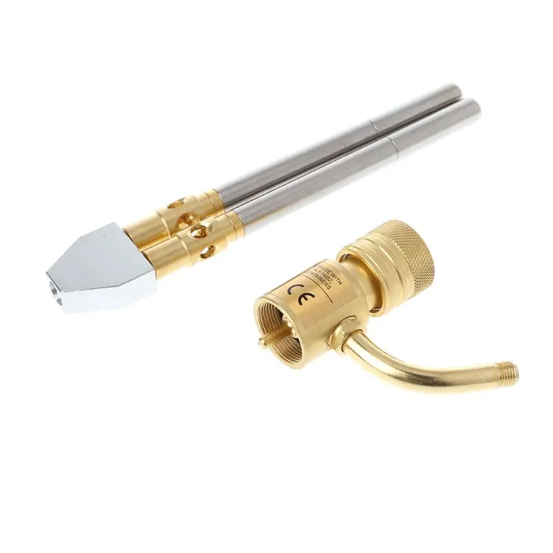 

Pro Gas Welding Torch Soldering Brazing 2 Propane Pipes Plunger Heater Burner