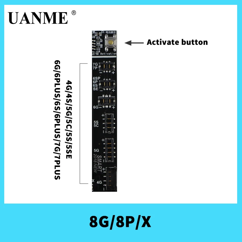 Плата для активации аккумулятора телефона UANME зарядный usb кабель iPhone 4 8X VIVO Huawei