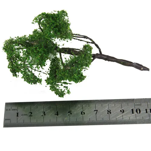 2x Painted Elm Model Tree 12cm/4.72inch 1:75 HO for Train Railway Diorama Landscape Build