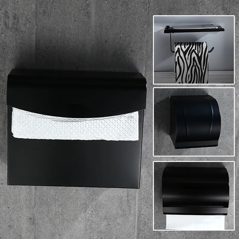 

Bathroom Hardware Set #10 Modern Paper Holders Waterproof Tissue Box Toilet Paper Roll Paper Towel Dispenser Napkins Rack Metal