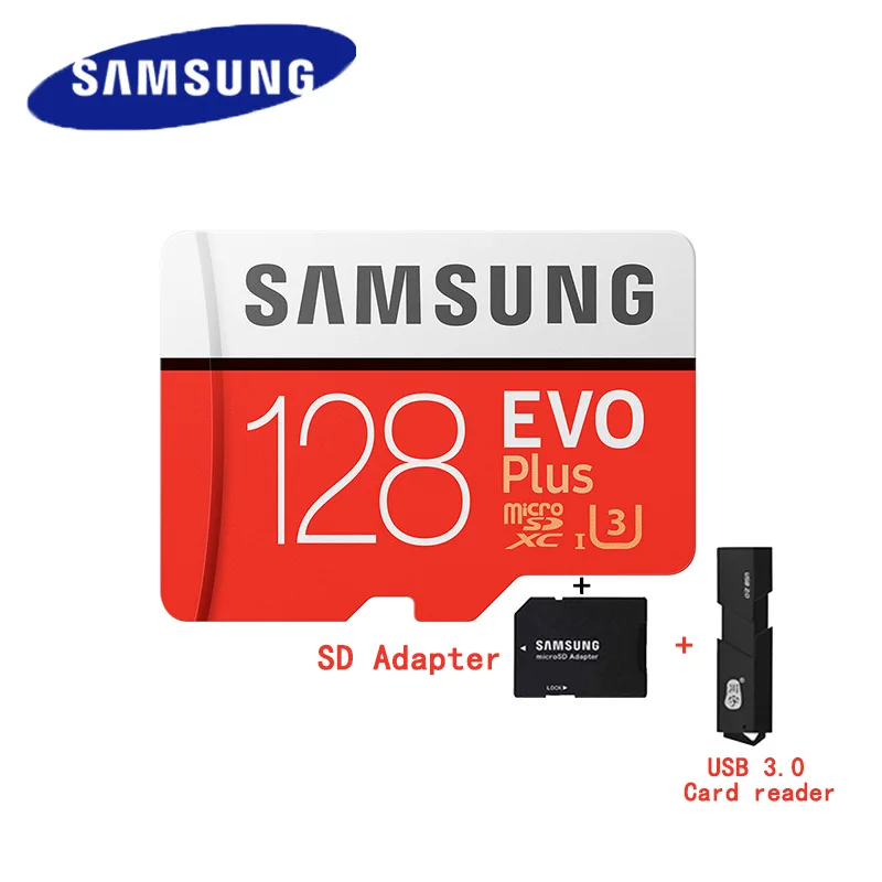 SAMSUNG Micro SD карты 128 ГБ u3 карты памяти 128 ГБ EVO Plus Micro sdhc u3 c10 TF карты C10 90 МБ/с. MICROSDXC UHS-1