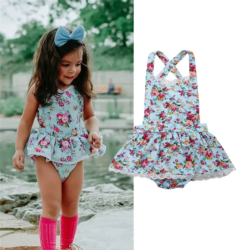 Летняя одежда для малышей; Одежда для новорожденных девочек; комбинезоны с оборками и цветочным рисунком с открытой спиной; Детский комбинезон; платье-пачка; спортивный костюм